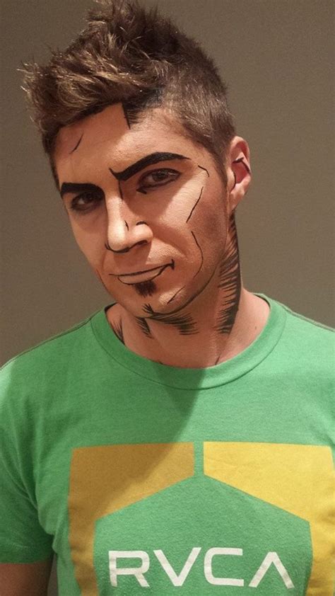 Impressive Makeup Artists Cel Shading Superhero Faces Superhero