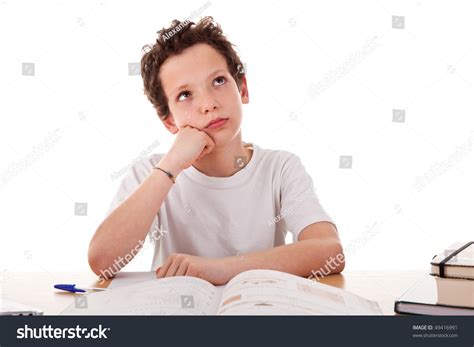 Boy Studying Boring Stock Photo 49416991 Shutterstock
