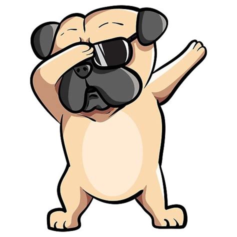 Cool Dabbing Pug Graphic Cute Funny Dog Dab Design Posters By