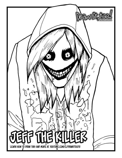 35 Jeff The Killer Coloring Pages Free Printable Coloring Pages