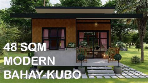 48 Sqm Modern Bahay Kubo Konsepto Designs Youtube Small House