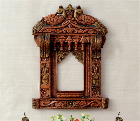 Buy Brown Peacock Rajsthani Design Decorative Wooden Jharokha Online In India At Best Price