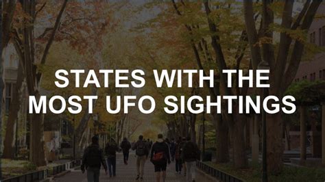 Top 20 States With The Most Ufo Sightings