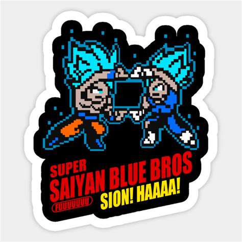 Super Saiyan Blue Bros Dragon Ball Super Sticker Teepublic