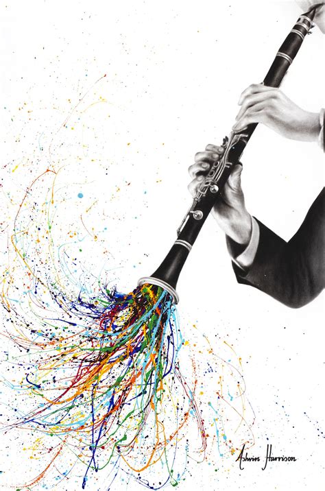 A Clarinet Tune Music Painting Instruments Art Photography Wall Art