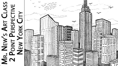 Your drawing of a city street will start from the most straightforward process of drawing a vanishing point1. Viewer Request: Drawing New York City - 2 Point Perspective Tutorial - How to Draw 3D Spaces ...