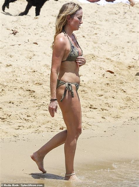 What Arctic Storm Bikini Clad Joanne Froggatt Shows Off Her Lithe Physique In Olive Swimwear
