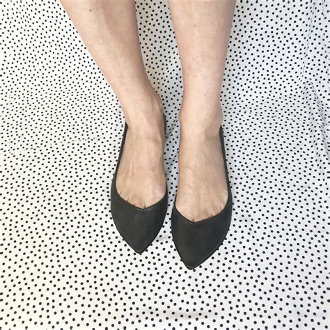Pointy Toe Ballet Flats Shoes In Black Italian Leather Etsy Ballet