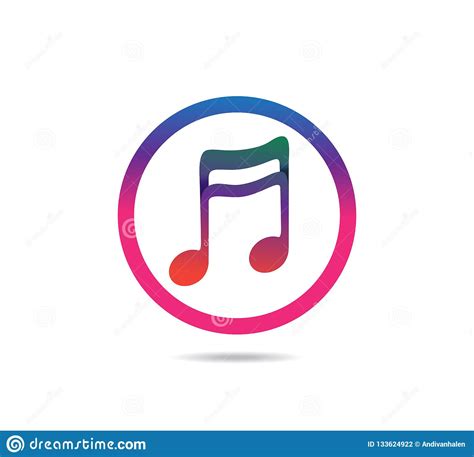 Colorful Music Key Note Vector Icon Logo Design