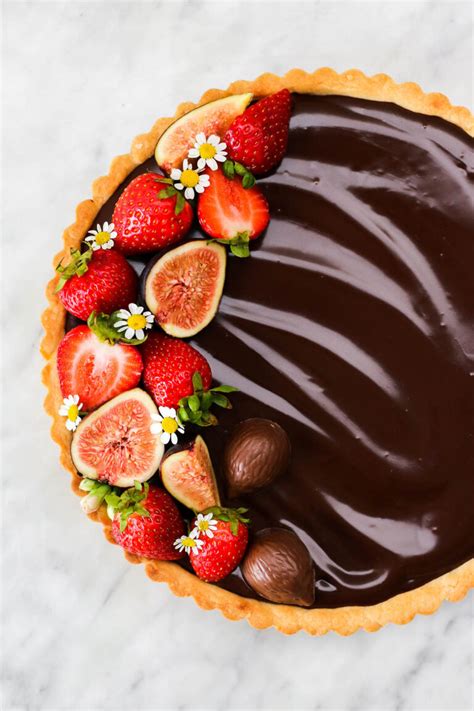 Chocolate Ganache Tart With Toasted Hazelnuts Baked