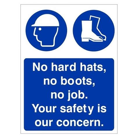 Safety Helmets And Protective Footwear Signs Parrs
