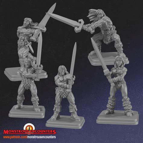 Heroquest Classic Barbarians Set 28mm 32mm Miniature Fantasy Etsy