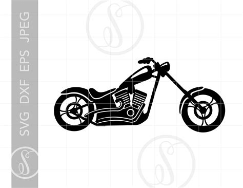 Art And Collectibles Drawing And Illustration Eps Motorcycle Svg Vector