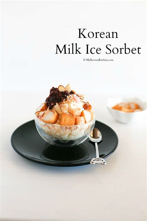 Korean Milk Ice Sorbet Injeolmi Bingsu Food 24h