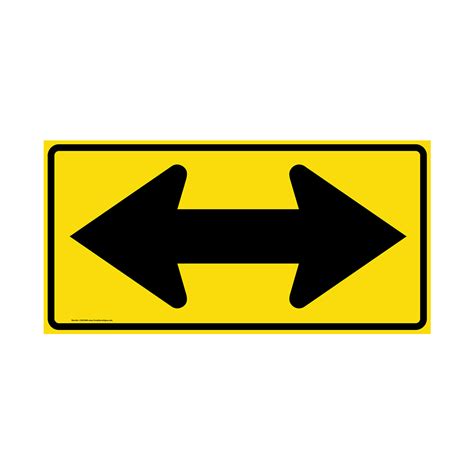 Two Directional Arrow Sign Yellow Reflective Meets Mutcd