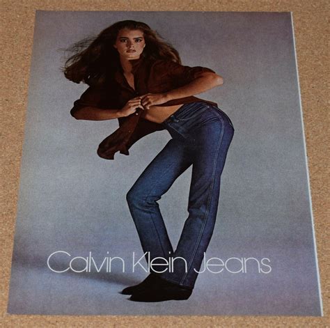 1981 Print Ad Brooke Shields Calvin Klein Jeans Clothing Fashion Style Shirt 3887110953