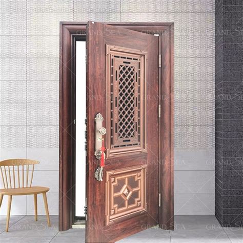 But such kind of ventilation is not enough and, as a rule, it is necessary to make modern system of ventilation in a wooden house. Security steel door with ventilation window | Wooden door ...
