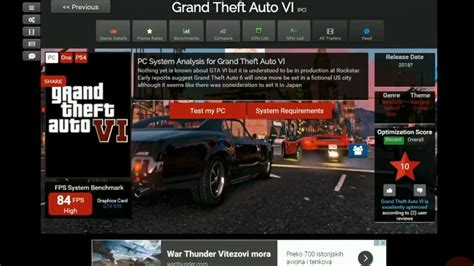 Grand Theft Auto Vi System Requirements Youtube