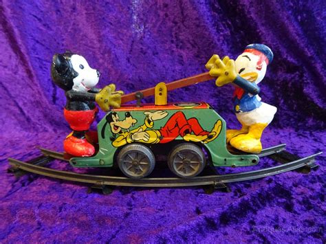 Antiques Atlas Vintage Mickey Mouse And Donald Duck Clockwork Toy