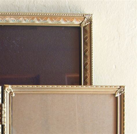 Vintage Gold Metal Filigree Picture Frames 8x10 And Bi Fold