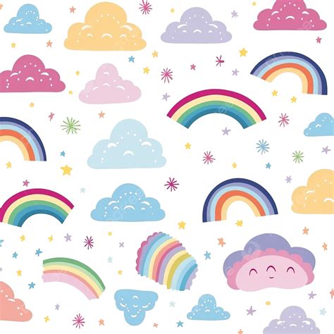 Cute Rainbow Pattern Rainbow Cute Pattern Png Transparent Image And