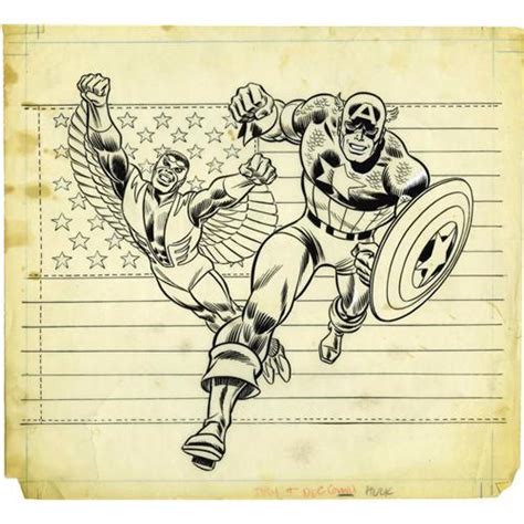 John Romita Sr Captain Americafalcon Art
