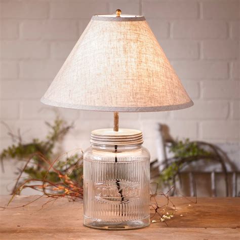 Large Mason Jar Lamp With Shademason Jar Table Lamp Ebay Jar Table