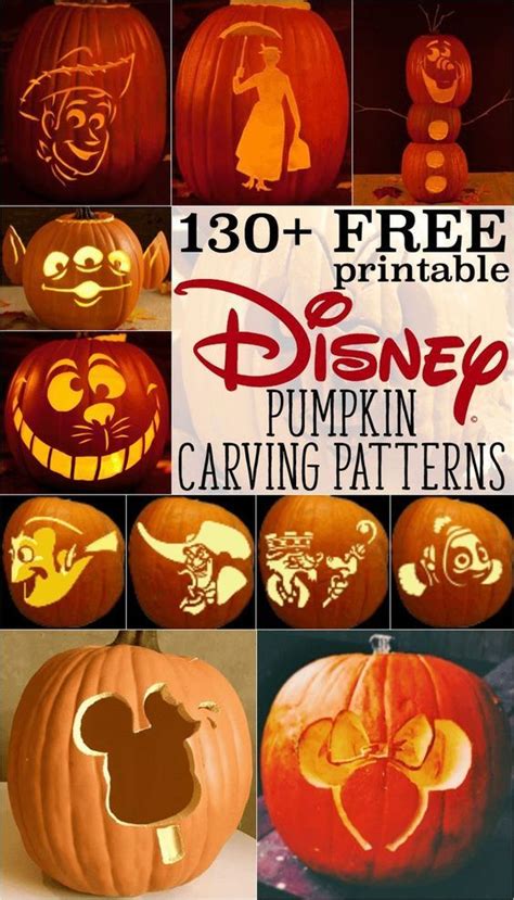 Disney Pumpkin Stencils Over 130 Printable Pumpkin Patterns For