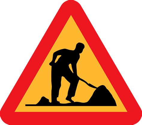 Download Sign Roadworks Under Royalty Free Vector Graphic Pixabay