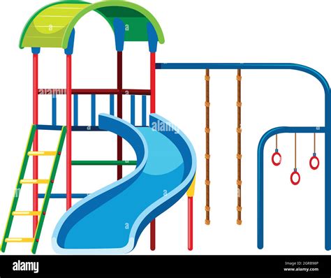 Playground Slide Set On White Background Stock Vector Image And Art Alamy