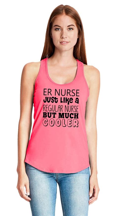 Ladies Er Nurse Like Regular Nurse Cooler Racerback Hospital Doctor Ebay