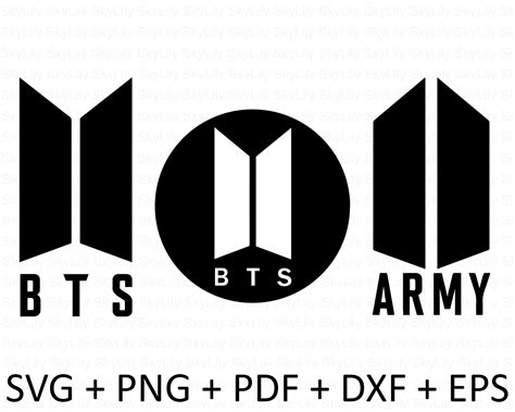 BTS Army Logo Bundle 3 Designs Svg Png Pdf Dxf Etsy