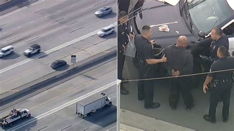 Carjacking Suspect Wrong Way Driver Leads Police On Chase Through La