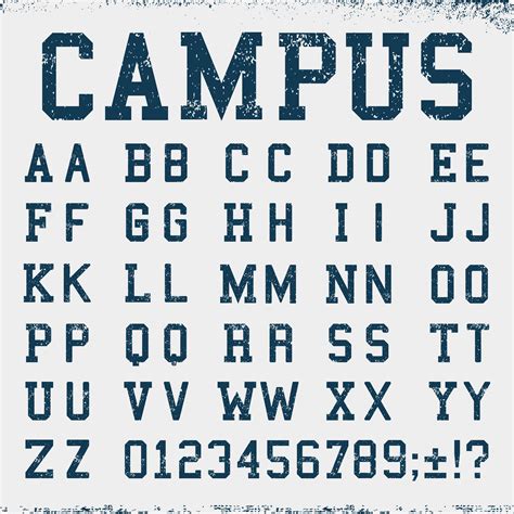 College Schriftart Alphabet Download Kostenlos Vector Clipart