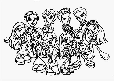 Free Bratz Coloring Pages 2016