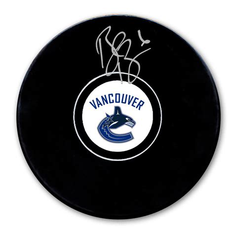 brock boeser vancouver canucks autographed puck nhl auctions