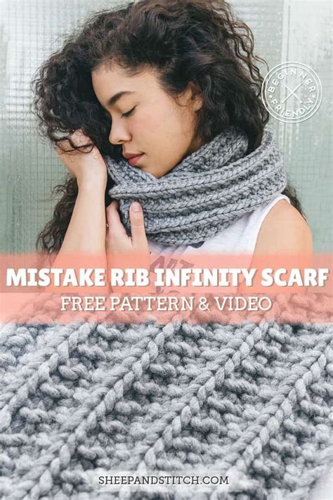 Learn How To Knit An Easy Infinity Scarf With A Free Pattern And Step