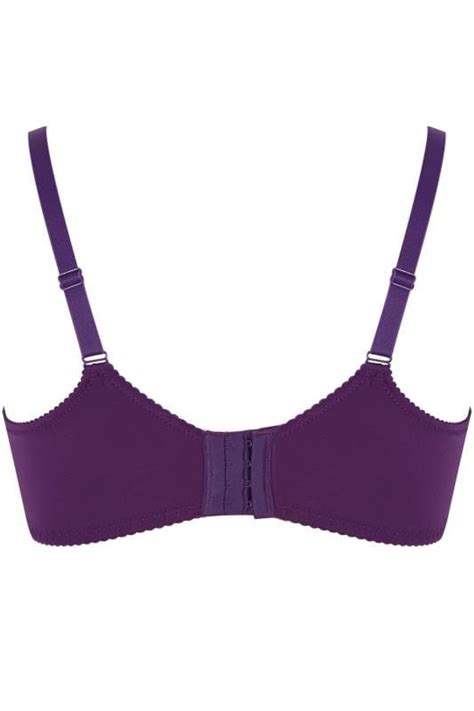 Purple Stretch Lace Wired Bra Yours Clothing