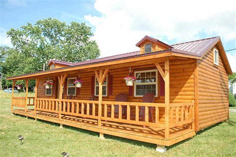 Click here to download our app, and get back on track browsing homes that'll make you smile. Amish log sided cabin delivered built, Appalachian 14'x40 ...