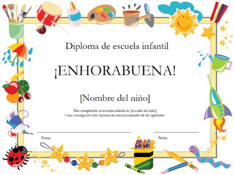 Microsoft Word Diplomas Plantillas Para Rellenar Español Kremi Png