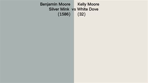 Benjamin Moore Silver Mink 1586 Vs Kelly Moore White Dove 32 Side