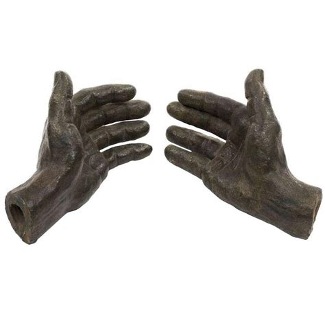 Pair Of Bronze Hands Sculpture For Sale At 1stdibs
