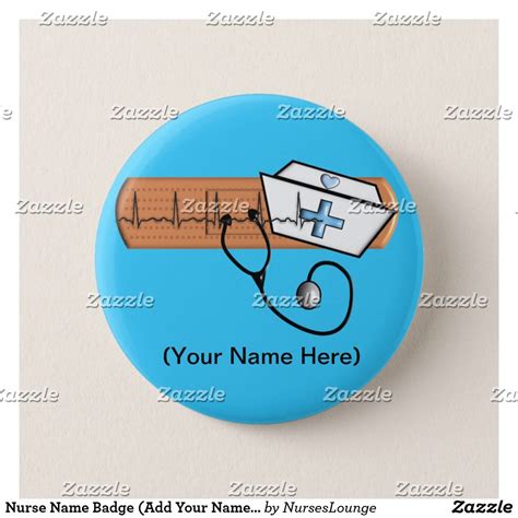 A Blue Button With A Nurses Stethoscope On It