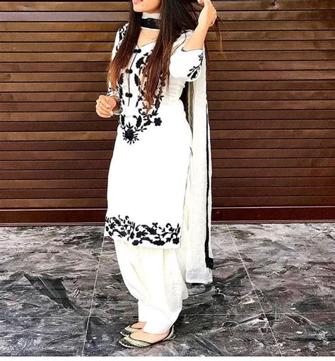 Suitloverz White Punjabi Suits Ladies Suits Indian Salwar Designs