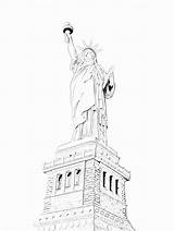 Liberty Statue Coloring Printable Kindergarten Freedom Sheet Bestcoloringpagesforkids Getcolorings Famous Library Clipart Sheets sketch template