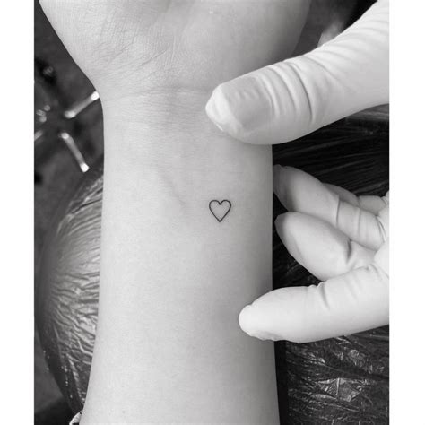 Minimalist Heart Tattoo On The Wrist
