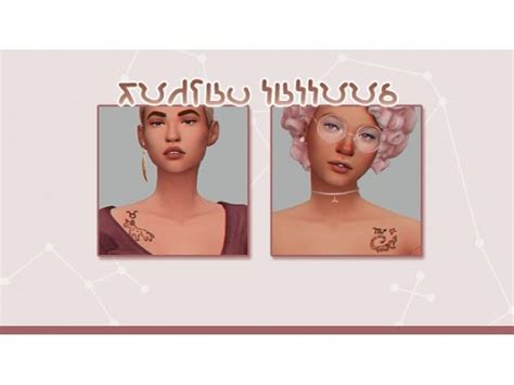 The Sims 4 Tiny Zodiac Tattoos By Simpai Sims 4 Tattoos Zodiac