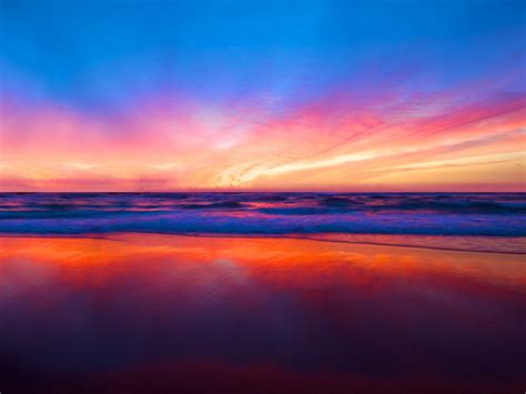 4k Sunset Beach Wallpaper Sunset Beach Tropical Paradise Ocean