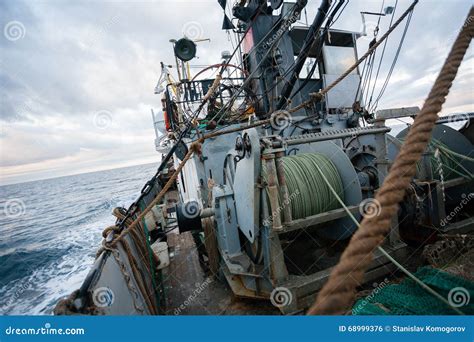 Rigging On The Deck Of Small Fishing Vessel Stock Photo Image Of