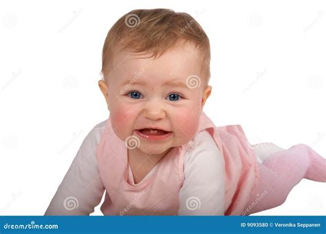 Funny Crawling Baby Stock Photo Image 9093580